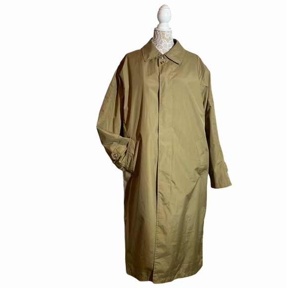 Travelsmith Lined Trench Rain Coat Men 
